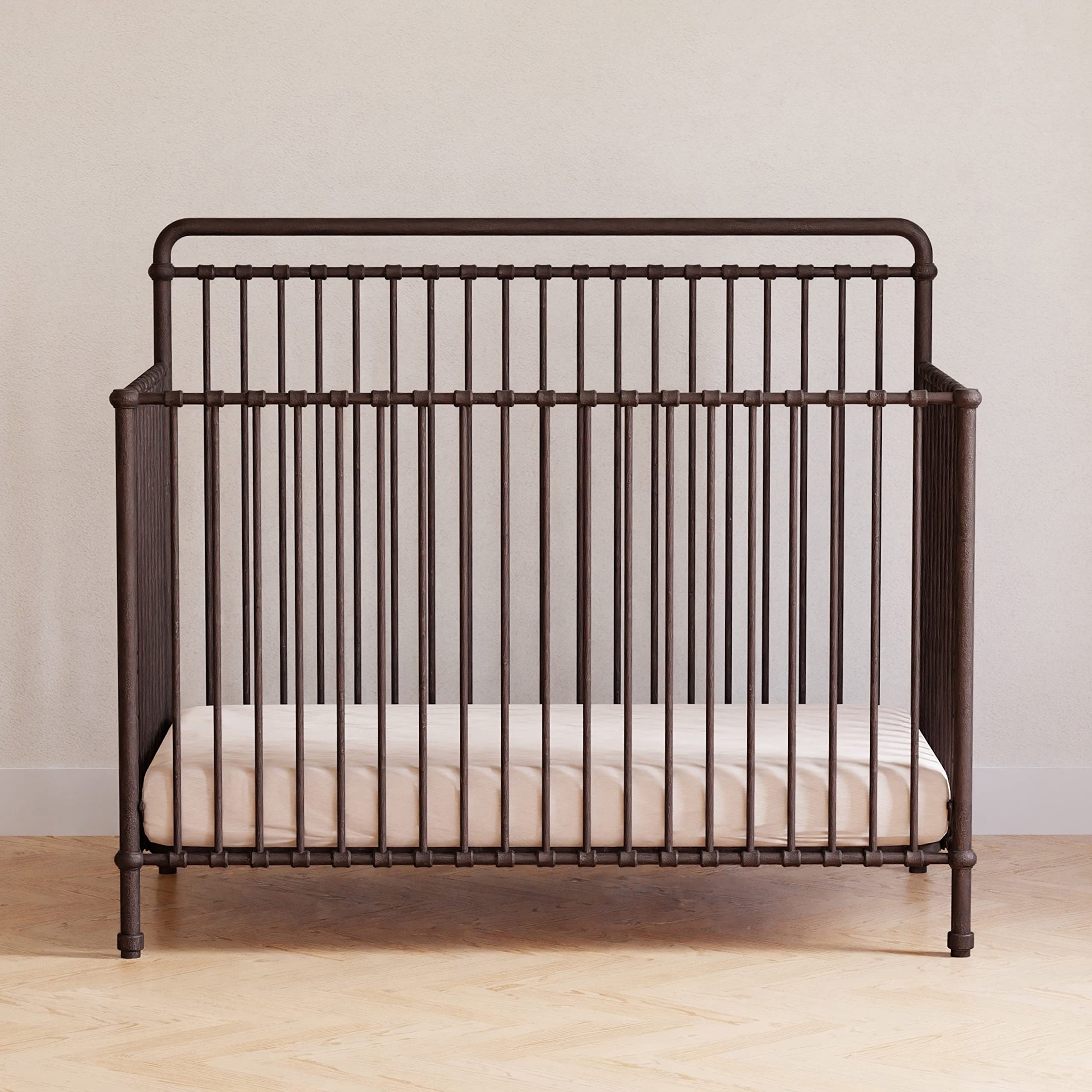 Amazon.com: Namesake Winston 4-in-1 Metal Baby Crib Convertible to